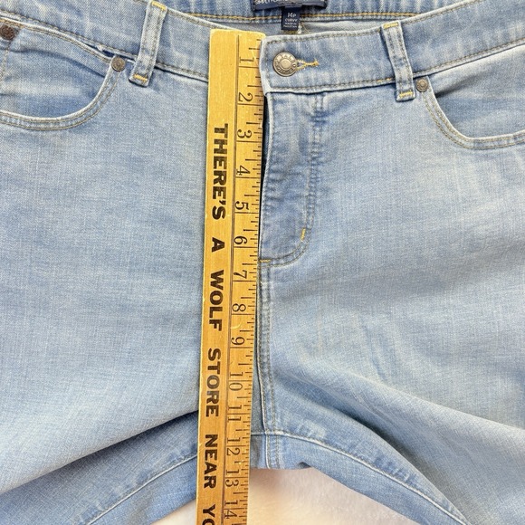 Talbots Jeans Women Sz 14 Petite Medium Wash High Waist Curvy Straight Leg - Picture 5 of 12